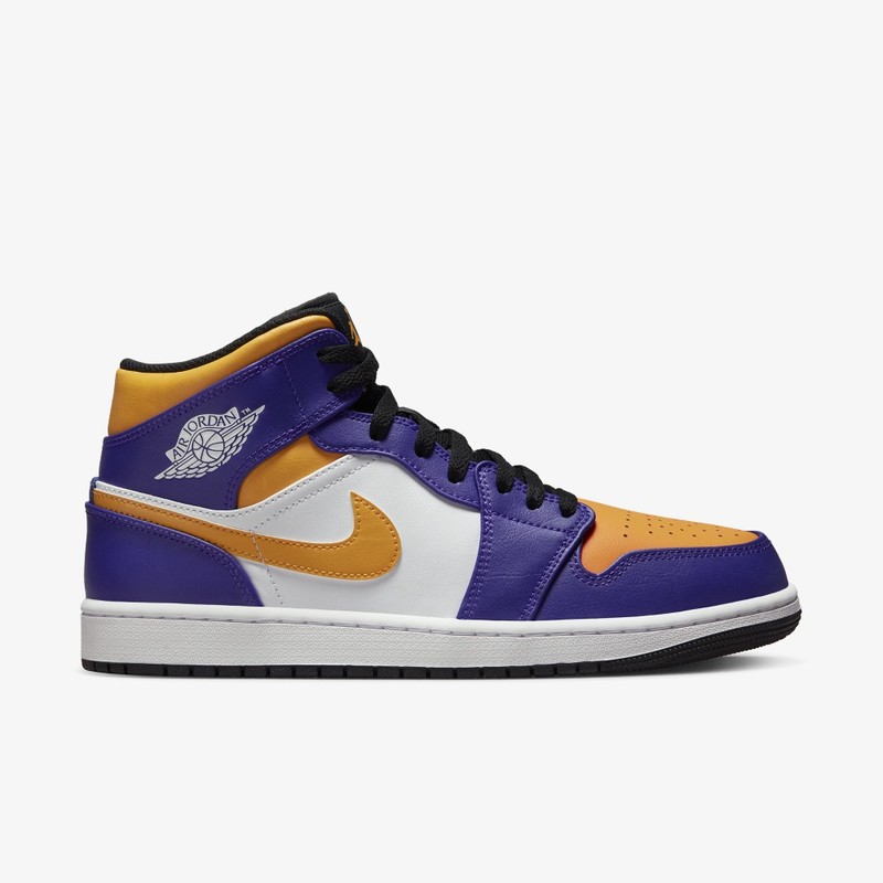 Fashion jordan 1 mid 3 lakers